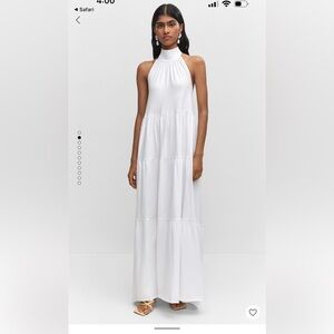 Halter neck open back maxi dress